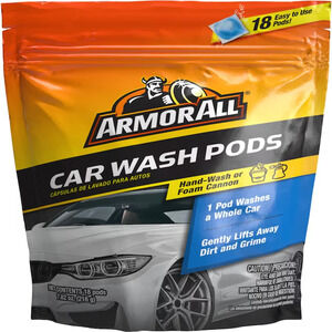 Armor All Car Wash Pods, Pre-Measured, Dissolvable, Super-Concentrated 18 Packs